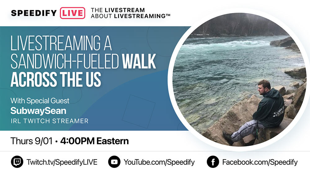 Featured Image for “Livestreaming a Sandwich-Fueled Walk Across the US | Speedify LIVE”