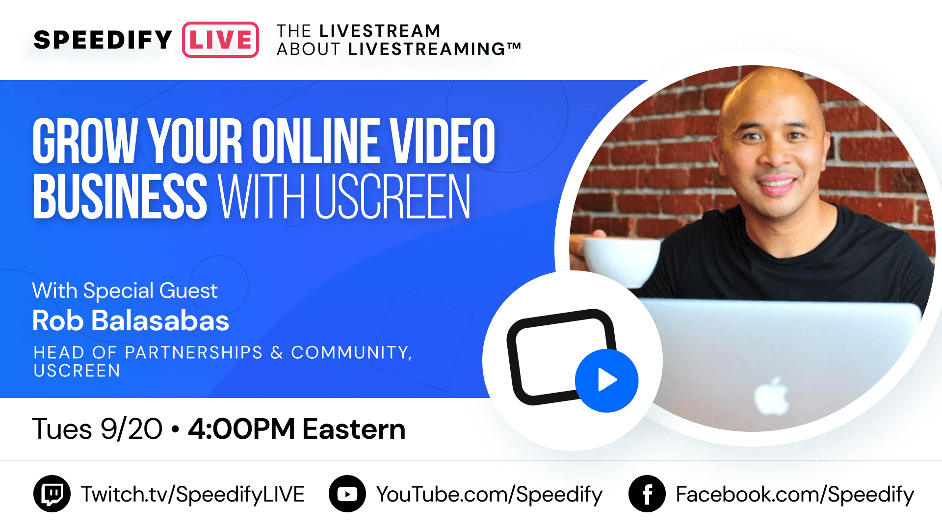 Featured Image for “Grow your online video business with UScreen | Speedify LIVE”
