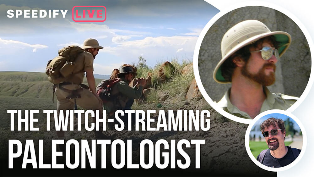 Featured Image for “Paleontologizing: The Paleontologist Streaming Dinosaur News and Science Discussion Live on Twitch | Speedify LIVE”