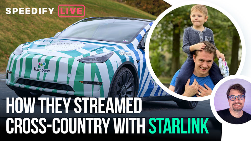 Featured image for “UFD Tech: Streaming Across the Country with Starlink | Speedify LIVE”
