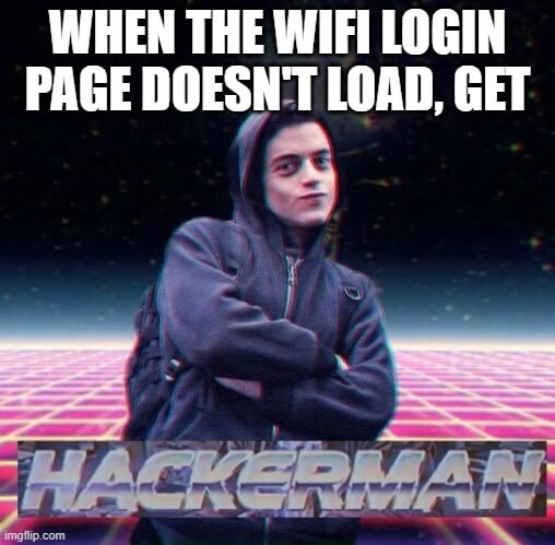 When the Wi-Fi login page doesn't load